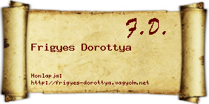 Frigyes Dorottya névjegykártya